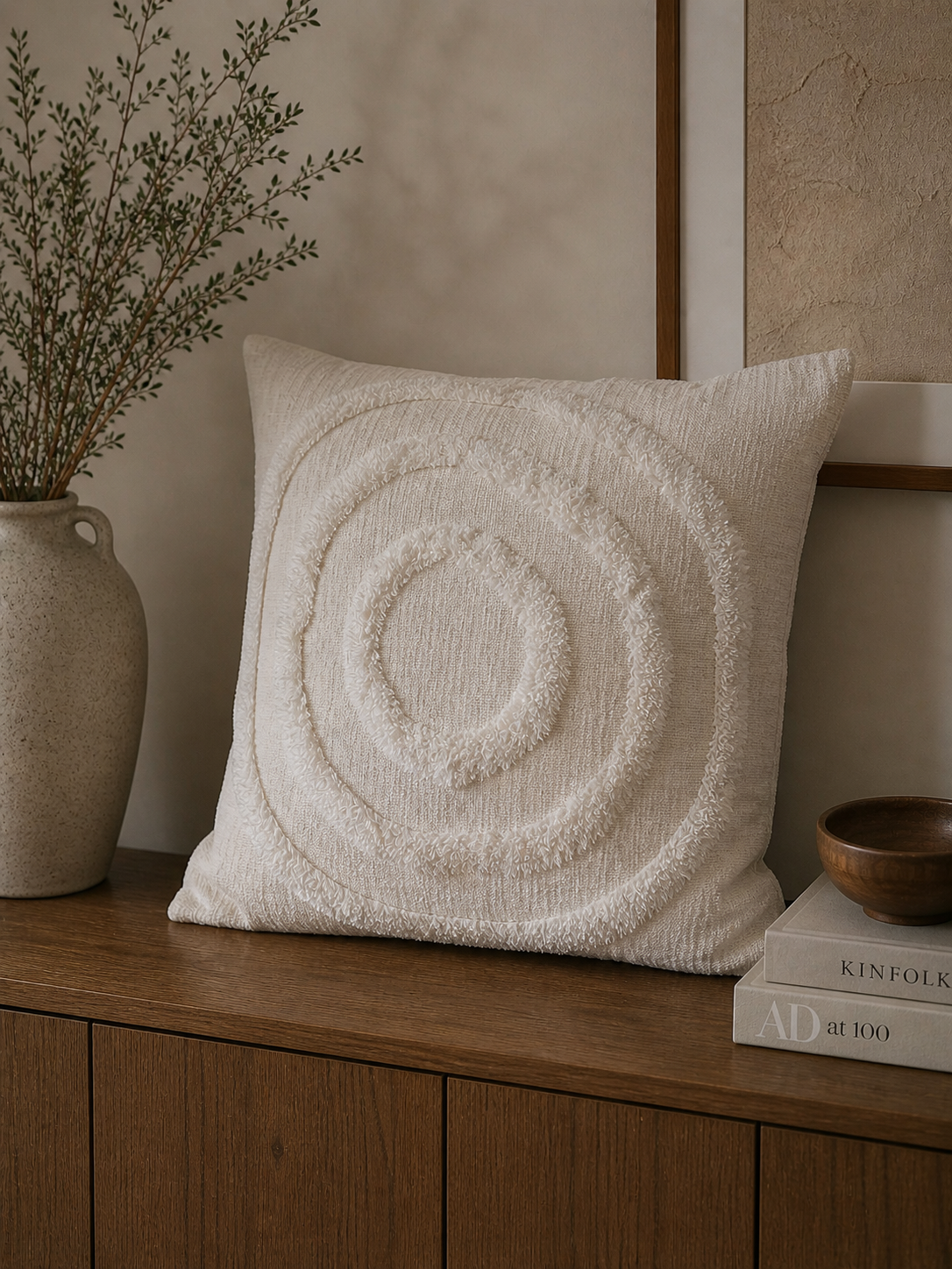 COUSSIN TUFTÉ CERCLE 60X60
